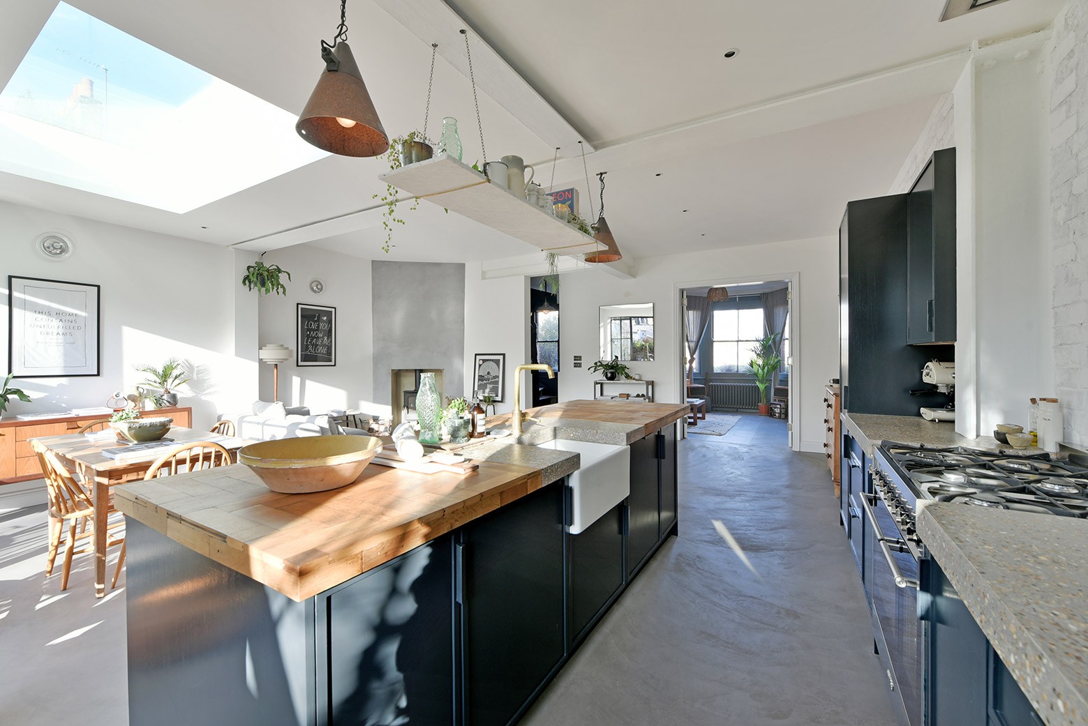 The ultimate in modern kitchens, complete with concrete worktops